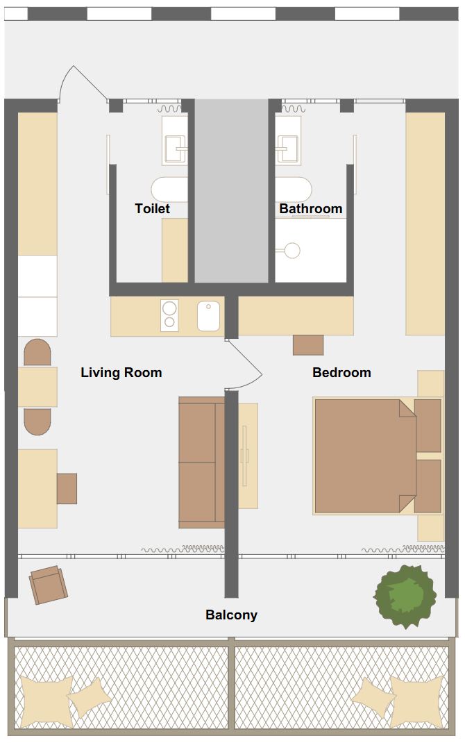 Apartemen 1 Kamar Tidur